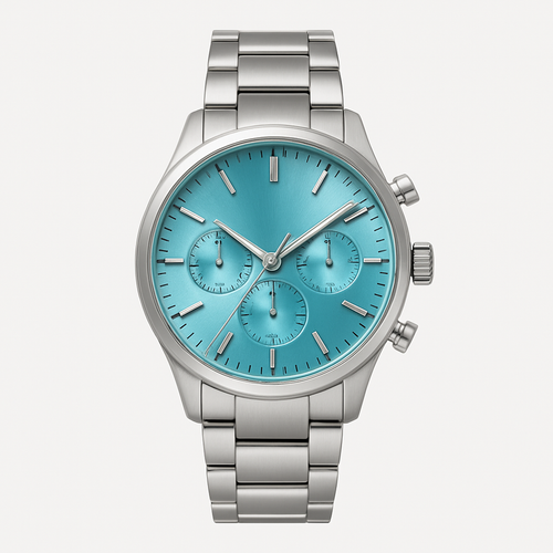 Aqua Dial Chronograph - Rolliore Watches