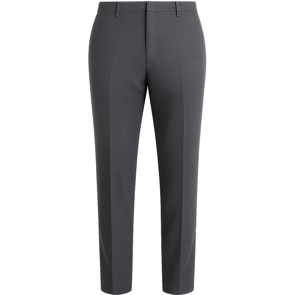 Charcoal Wool Slacks - Rolliore Pants