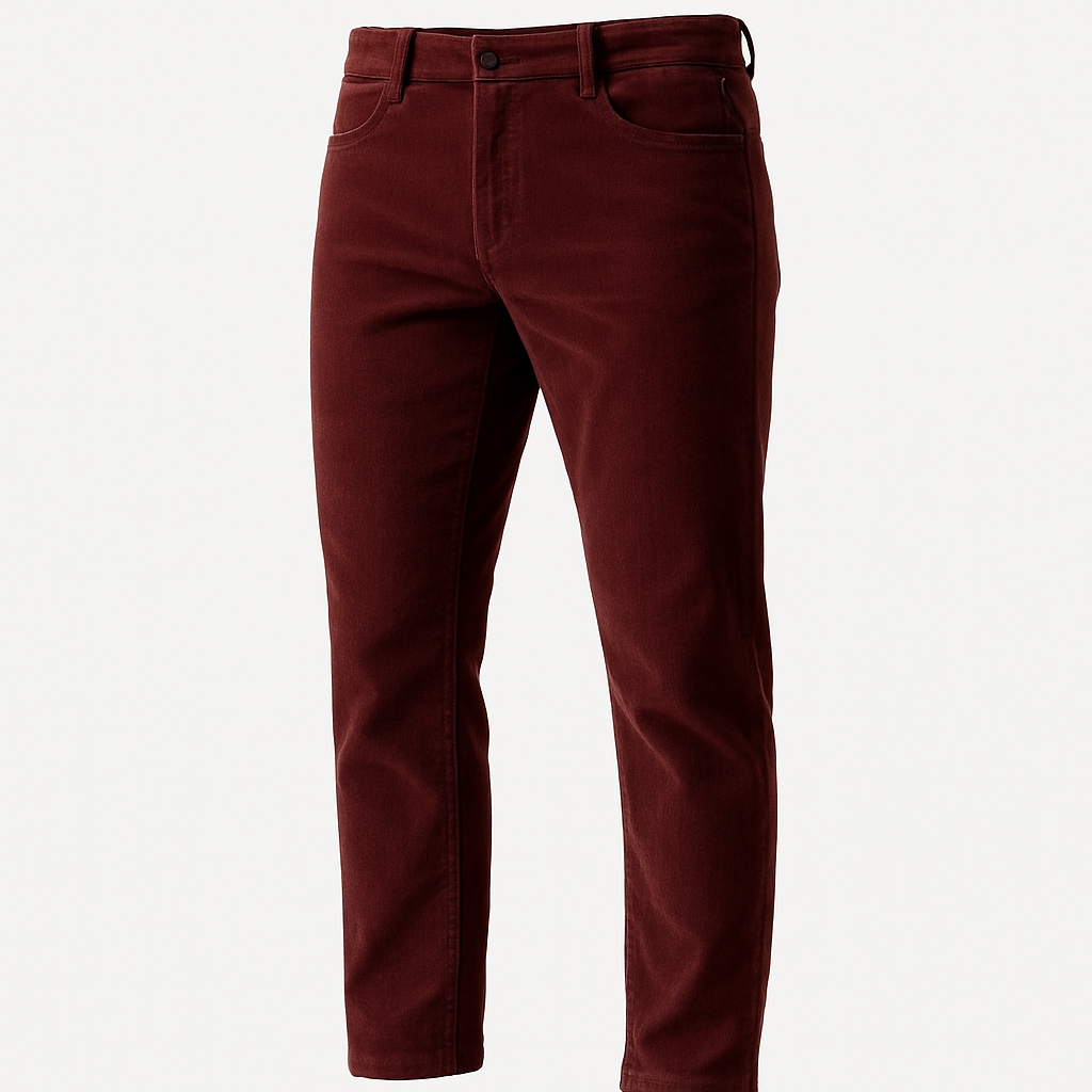 Crimson Corduroy Pants - Rolliore Pants