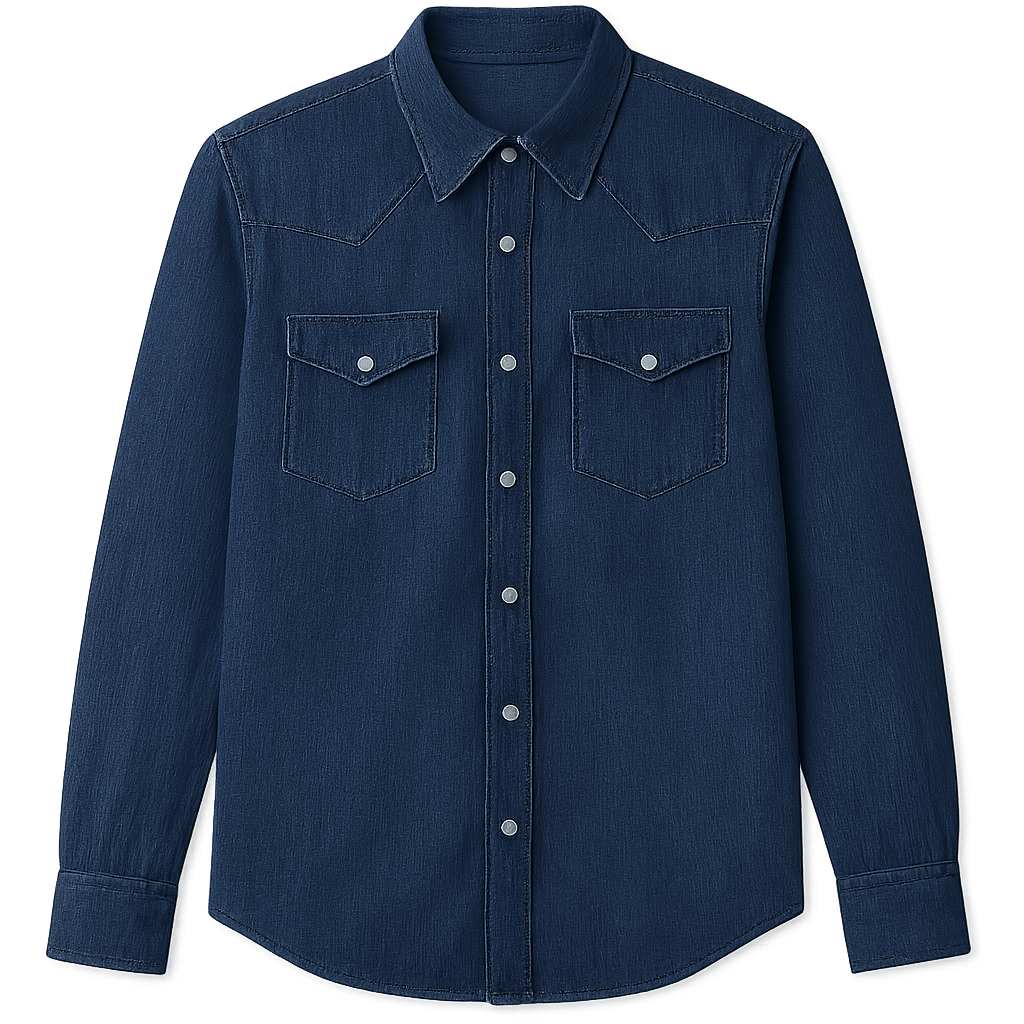 Denim Western Shirt - Rolliore Shirts